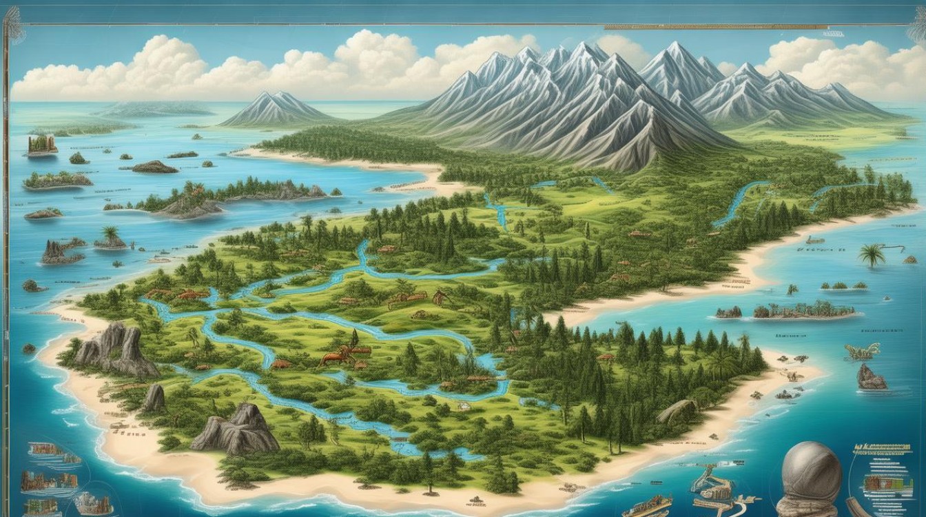 如何写好雅思作文地图题中的海岛场景？-图1