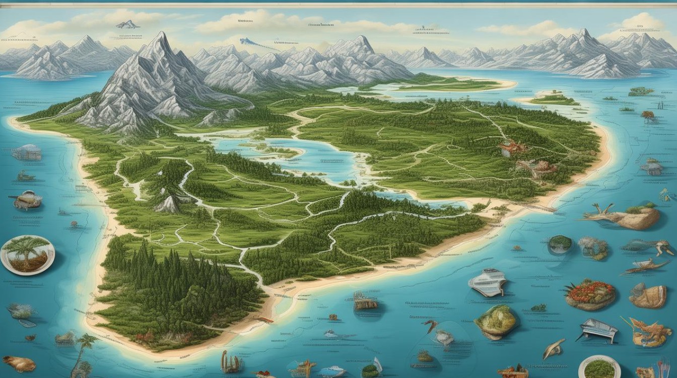 如何写好雅思作文地图题中的海岛场景？-图2