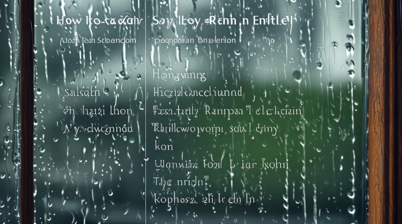 How to Say Rain in English: Simple Guide & Tips-图2
